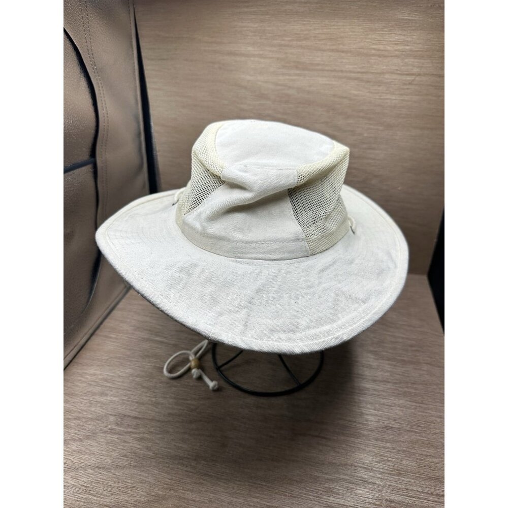 Dorfman Pacific Floater Adult Hat Ivory Canvas Bucket Outdoor Sun Wide Brim S/M